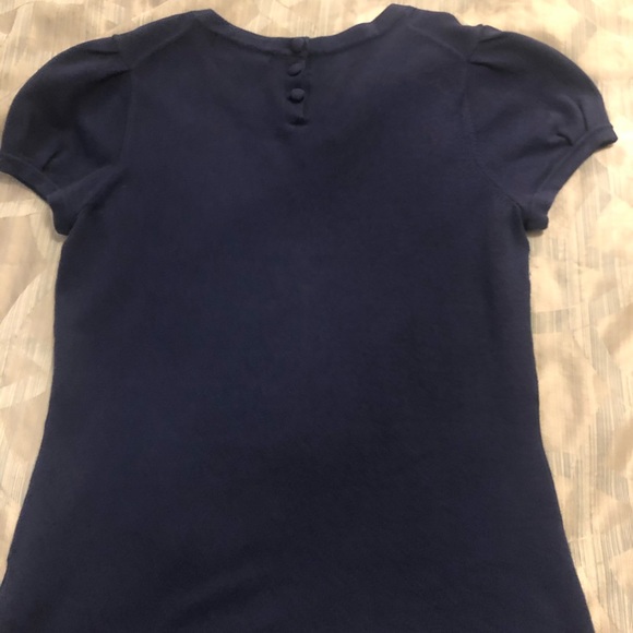 Navy Blue cap sleeve sweater - Picture 2 of 5